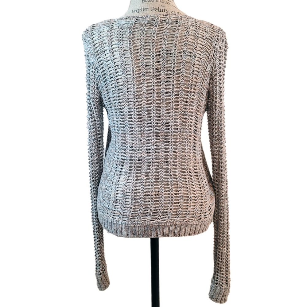 Hem & Thread Open Knit Multi-Colored Sweater - image 5